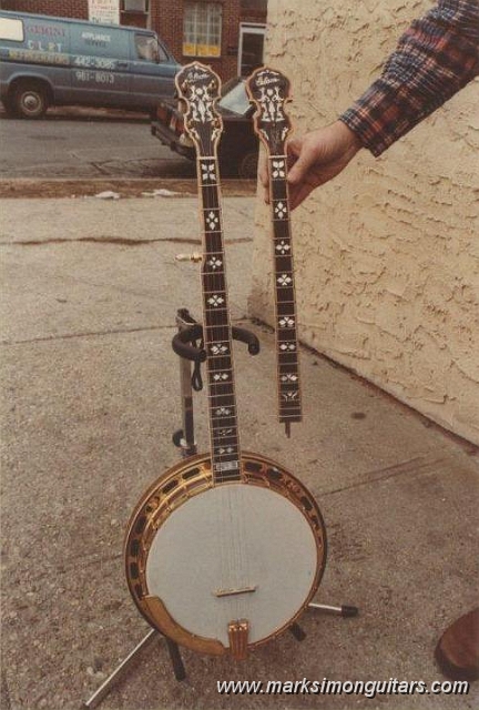 Scan 9.jpg - 5-string banjo reproduction neck by Mark Simon - Hand courtesy of Marc Horowitz